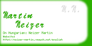 martin neizer business card